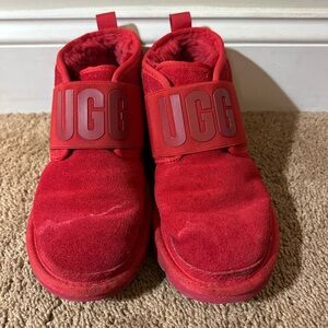 UGG Neumel II Graphic Women's Size 6 US Red Suede Chukka Boots Shoes 1111730